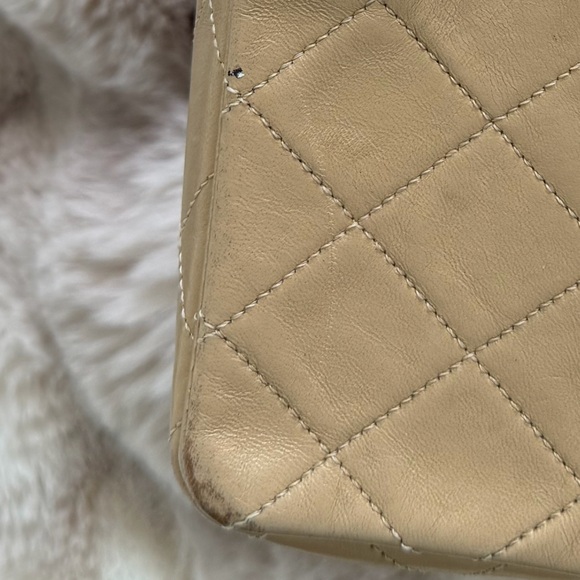 CHANEL Beige Mini Quilted Crossbody Bag - Picture 13 of 17